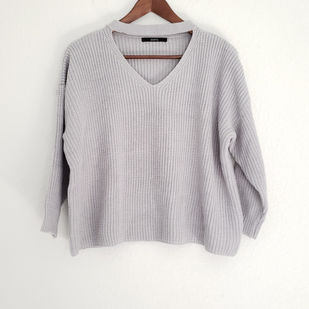 Zaful Oversize cut out knit sweater